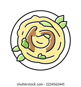 eggplant puree color icon vector. eggplant puree sign. isolated symbol illustration