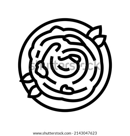eggplant puree line icon vector. eggplant puree sign. isolated contour symbol black illustration