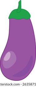 eggplant, purple in color, vegetable or fruit illustration, food vector, simple design