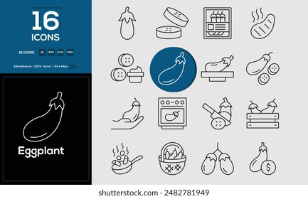 Eggplant Set of high-quality icons that are suitable for Eggplant. And change your next projects with minimalist icon design, perfect for websites, mobile apps, books, social media