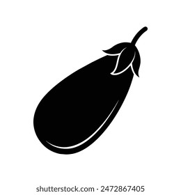 Eggplant silhouette icon. Vector illustration