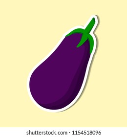 eggplant of simple color illustrations