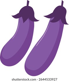 Aubergine Sommer Gemüse Vektorgrafik