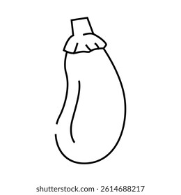 eggplant tasty line icon vector. eggplant tasty sign. isolated contour symbol black illustration