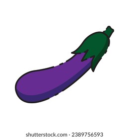 diseño de la ilustración de la plantilla del vector del icono de eggplant
