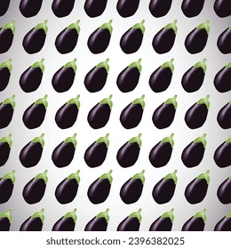 Eggplant Top View Flat background.