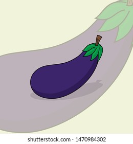Eggplant Vector cartoon with Eggplant transparent background