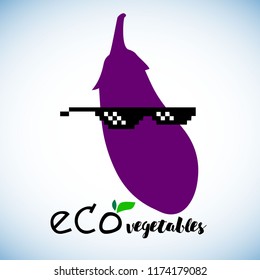 eggplant, vector, food, vegetable, illustration, health, organic, fresh