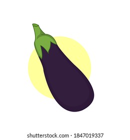 Eggplant vector graphics illustration isolated on white background