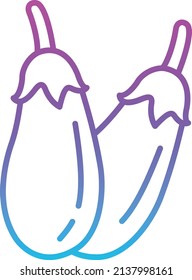 Eggplant vector icon. Can be used for printing, mobile and web applications.