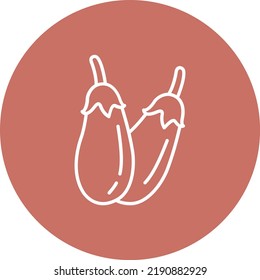Eggplant vector icon. Can be used for printing, mobile and web applications.