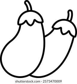 Eggplant vector icon. Can be used for printing, mobile and web applications.