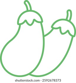 Eggplant vector icon. Can be used for printing, mobile and web applications.
