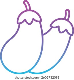 Eggplant vector icon. Can be used for printing, mobile and web applications.
