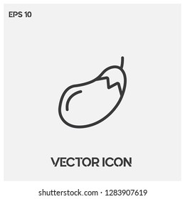 Eggplant vector icon illustration.Premium quality.