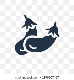 Eggplant vector icon isolated on transparent background, Eggplant transparency concept can be used web and mobile