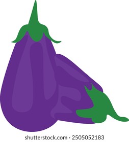 eggplant vector icon isolated on white background