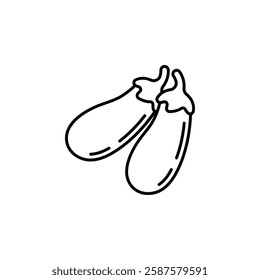 eggplant vector icon. Vegetable icon line style. perfect use for logo, presentation, website, and more. modern icon design outline style