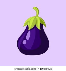Eggplant. Vector illustration. Isolated