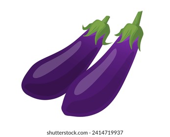 Eggplant vector illustration material vegetable