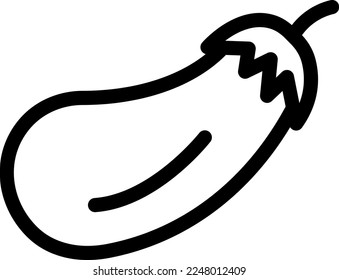 ilustración de eggplant Vector sobre un fondo transparente. Símbolos de calidad premium. Iconos delgados para el concepto y el diseño gráfico.