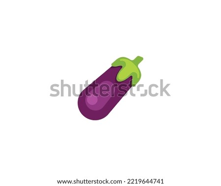 Eggplant vector isolated icon. Eggplant emoji illustration. Eggplant vector isolated emoticon