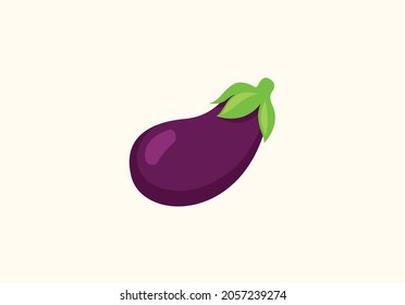 Ilustración de iconos aislados del vector de la berenjena