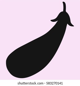 eggplant vector silhouette isolated 