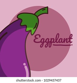 Eggplant vegetable cartoon