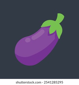 eggplant vegetable in flat vector design.