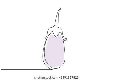 eggplant vegetable food object line art design