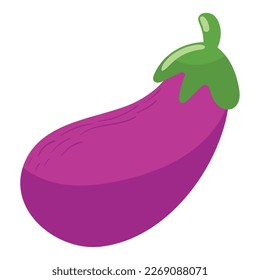 eggplant vegetable icon isolated design