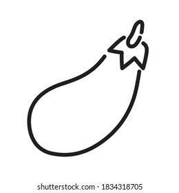 Auberginen-Gemüsesektor-Symbol, Vektorgrafik-Design