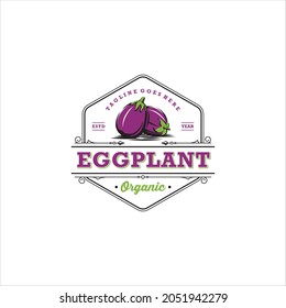 Eggplant Vegetable Logo Design Vector Image Stock Vector (Royalty Free ...