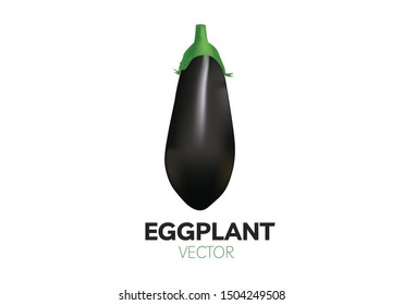 Eggplant veggie logo vector illustration