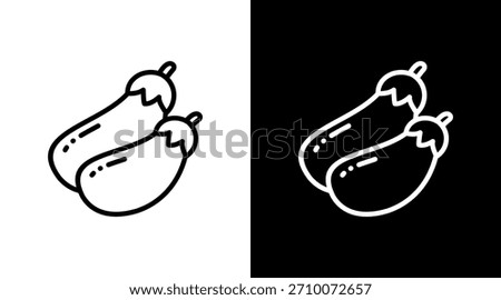Eggplant White Icon Set Design