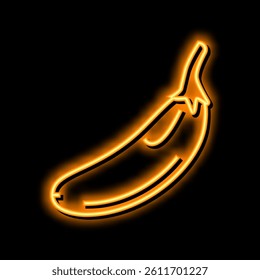 eggplant white neon light sign vector. eggplant white illustration