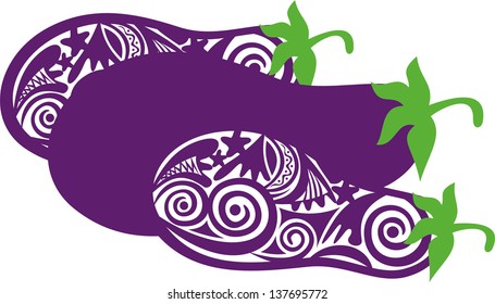 Eggplants vector illustration