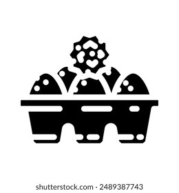 eggs allergen free product food glyph icon vector. eggs allergen free product food sign. isolated symbol illustration