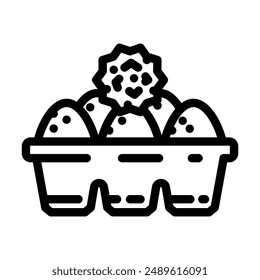 eggs allergen free product food line icon vector. eggs allergen free product food sign. isolated contour symbol black illustration