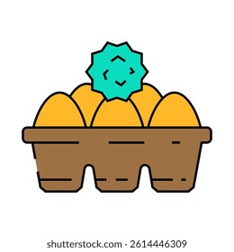 eggs allergen free product food line icon vector. eggs allergen free product food sign. isolated symbol illustration