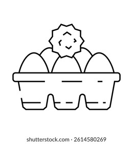 eggs allergen free product food line icon vector. eggs allergen free product food sign. isolated contour symbol black illustration