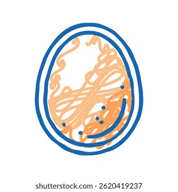 eggs allergen free product food doodle icon sketch vector. eggs allergen free product food sign. isolated symbol illustration