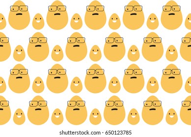 Eggs background modern vector clean simple editable pattern