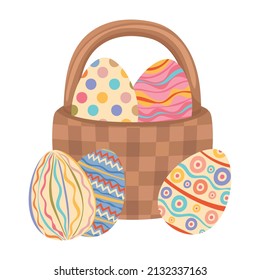 diseño de cestas de huevos con decoración
