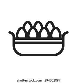 Eggs, basket, hen icon vector image.Can also be used for easter, celebration, observances and holidays. Suitable for mobile apps, web apps and print media.