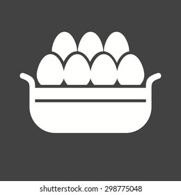 Eggs, basket, hen icon vector image.Can also be used for easter, celebration, observances and holidays. Suitable for mobile apps, web apps and print media.