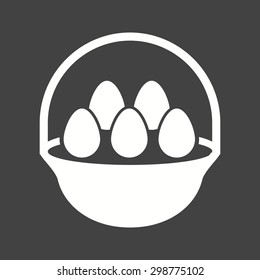 Eggs, basket, hen icon vector image.Can also be used for easter, celebration, observances and holidays. Suitable for mobile apps, web apps and print media.