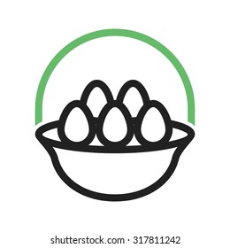 Eggs, basket, hen icon vector image.Can also be used for easter, celebration, observances and holidays. Suitable for mobile apps, web apps and print media.