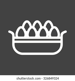 Eggs, basket, hen icon vector image.Can also be used for easter, celebration, observances and holidays. Suitable for mobile apps, web apps and print media.